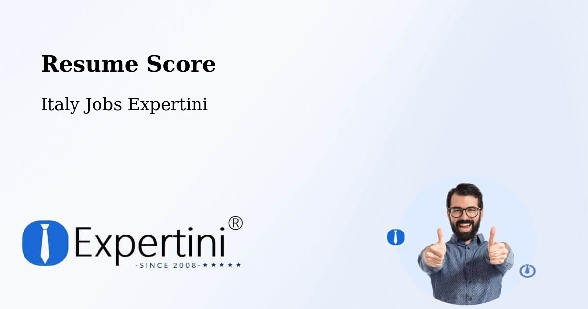 Resume Score & Job Description Match Tool – Dosimo - Italy Jobs Expertini